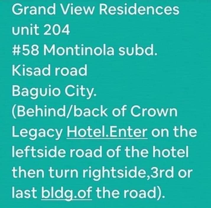 Grandview Residences By Vilma-Unit 204 Near Burnham Park Baguio City Exterior photo